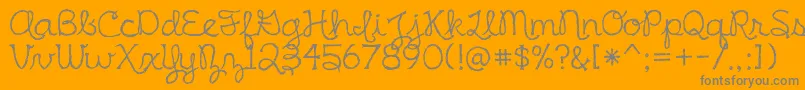 IrishSpaghetti Font – Gray Fonts on Orange Background