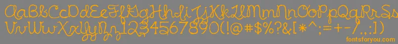 IrishSpaghetti-Schriftart – Orangefarbene Schriften auf grauem Hintergrund