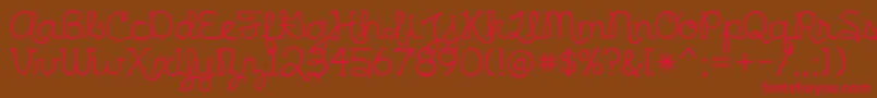 IrishSpaghetti Font – Red Fonts on Brown Background