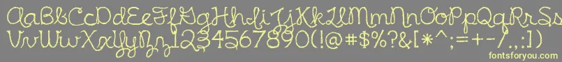 IrishSpaghetti Font – Yellow Fonts on Gray Background