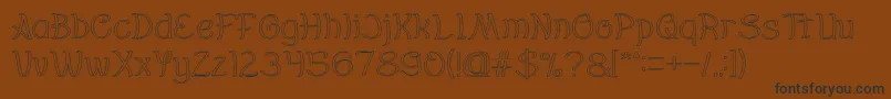 Everybody Hollow Font – Black Fonts on Brown Background