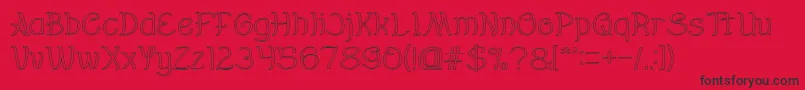 Шрифт Everybody Hollow – чёрные шрифты на красном фоне