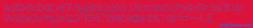 Everybody Hollow Font – Blue Fonts on Red Background