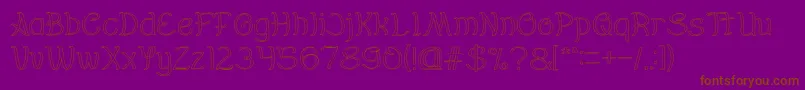 Everybody Hollow Font – Brown Fonts on Purple Background