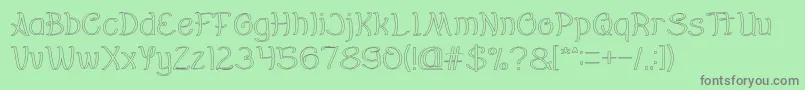 Everybody Hollow Font – Gray Fonts on Green Background