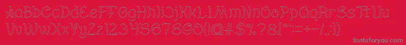 Everybody Hollow Font – Gray Fonts on Red Background