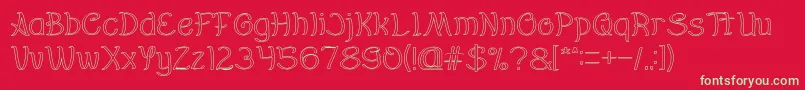 Everybody Hollow Font – Green Fonts on Red Background