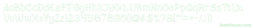 Everybody Hollow Font – Green Fonts on White Background