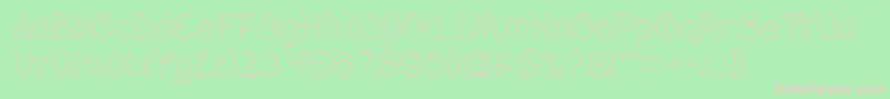 Everybody Hollow Font – Pink Fonts on Green Background