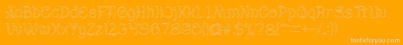 Everybody Hollow Font – Pink Fonts on Orange Background