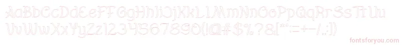Everybody Hollow Font – Pink Fonts on White Background