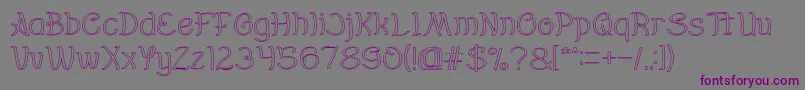 Everybody Hollow Font – Purple Fonts on Gray Background