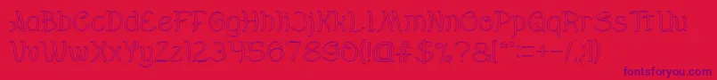 Everybody Hollow Font – Purple Fonts on Red Background