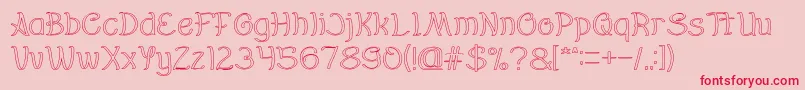 Everybody Hollow Font – Red Fonts on Pink Background