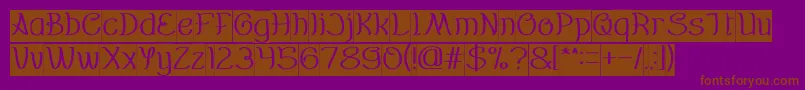 Everybody Inverse Font – Brown Fonts on Purple Background