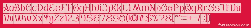 Everybody Inverse Font – Pink Fonts on Red Background