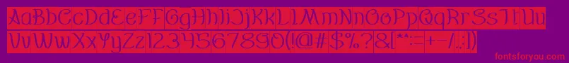 Everybody Inverse Font – Red Fonts on Purple Background