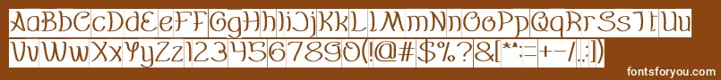 フォントEverybody Inverse – 茶色の背景に白い文字