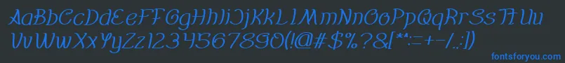 Подробнее о шрифте Everybody italic Шрифт Everybody italic – синие шрифты на чёрном фоне