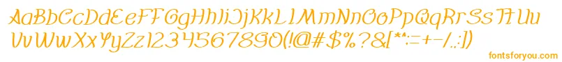 Everybody italic Font – Orange Fonts on White Background