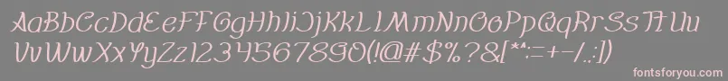 Шрифт Everybody italic – розовые шрифты на сером фоне