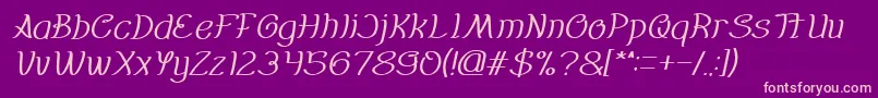 fuente Everybody italic – Fuentes Rosadas Sobre Fondo Morado