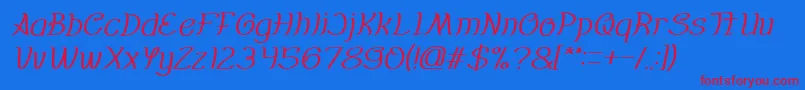 Шрифт Everybody italic – красные шрифты на синем фоне