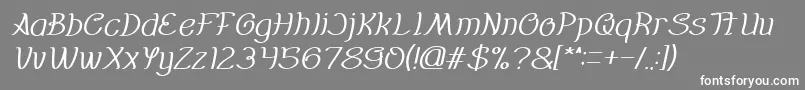 Everybody italic Font – White Fonts on Gray Background