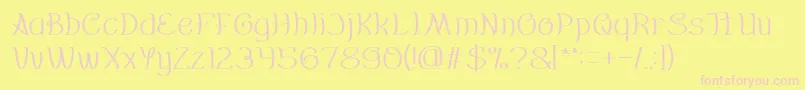 Everybody Light Font – Pink Fonts on Yellow Background