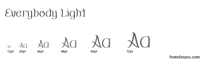 Everybody Light Font Sizes