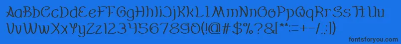 Everybody Font – Black Fonts on Blue Background