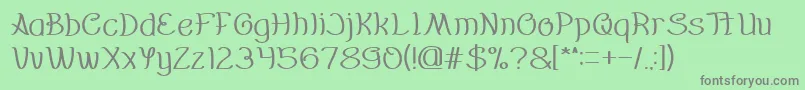 フォントEverybody – 緑の背景に灰色の文字