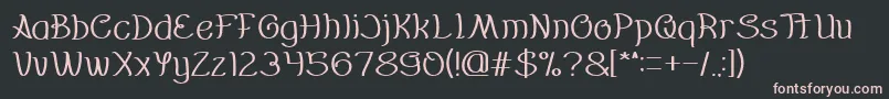 Everybody Font – Pink Fonts on Black Background