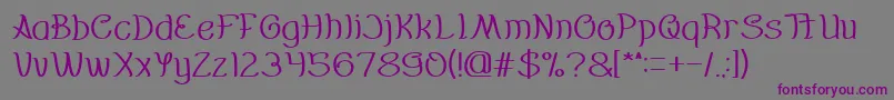 Шрифт Everybody – фиолетовые шрифты на сером фоне