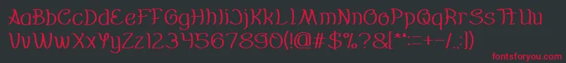 Everybody Font – Red Fonts on Black Background
