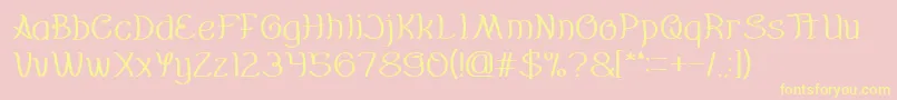Everybody Font – Yellow Fonts on Pink Background