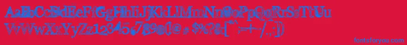 Everyday Ghost Font – Blue Fonts on Red Background