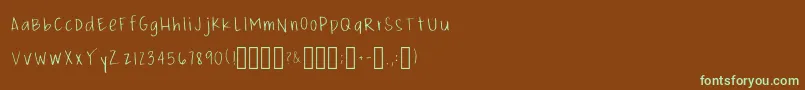 Шрифт EverydayApollo Regular – зелёные шрифты на коричневом фоне