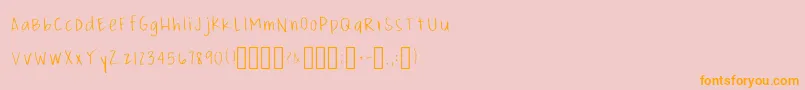 EverydayApollo Regular Font – Orange Fonts on Pink Background