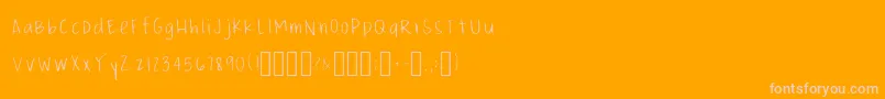 EverydayApollo Regular-Schriftart – Rosa Schriften auf orangefarbenem Hintergrund