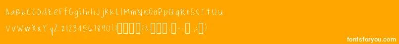 フォントEverydayApollo Regular – オレンジの背景に白い文字