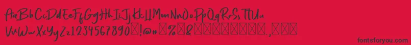 EveryStyleFree Font – Black Fonts on Red Background