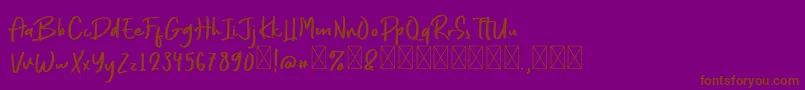 EveryStyleFree Font – Brown Fonts on Purple Background