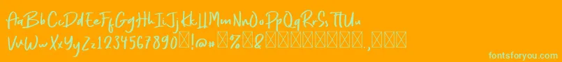 EveryStyleFree Font – Green Fonts on Orange Background