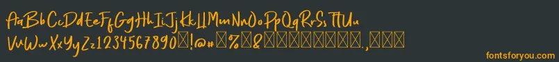 EveryStyleFree Font – Orange Fonts on Black Background