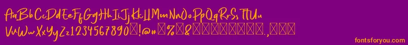 EveryStyleFree Font – Orange Fonts on Purple Background