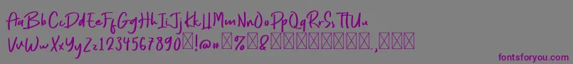 EveryStyleFree Font – Purple Fonts on Gray Background