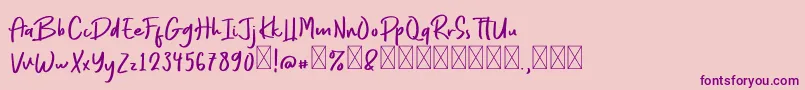 EveryStyleFree Font – Purple Fonts on Pink Background