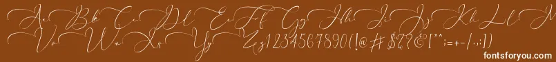 Everything Calligraphy   Font – White Fonts on Brown Background