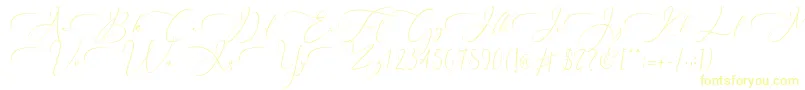 Подробнее о шрифте Everything Calligraphy Шрифт Everything Calligraphy – жёлтые шрифты на белом фоне